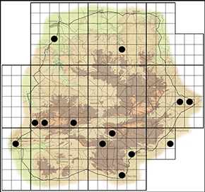 Teracolus subfasciatus Waterberg distribution
